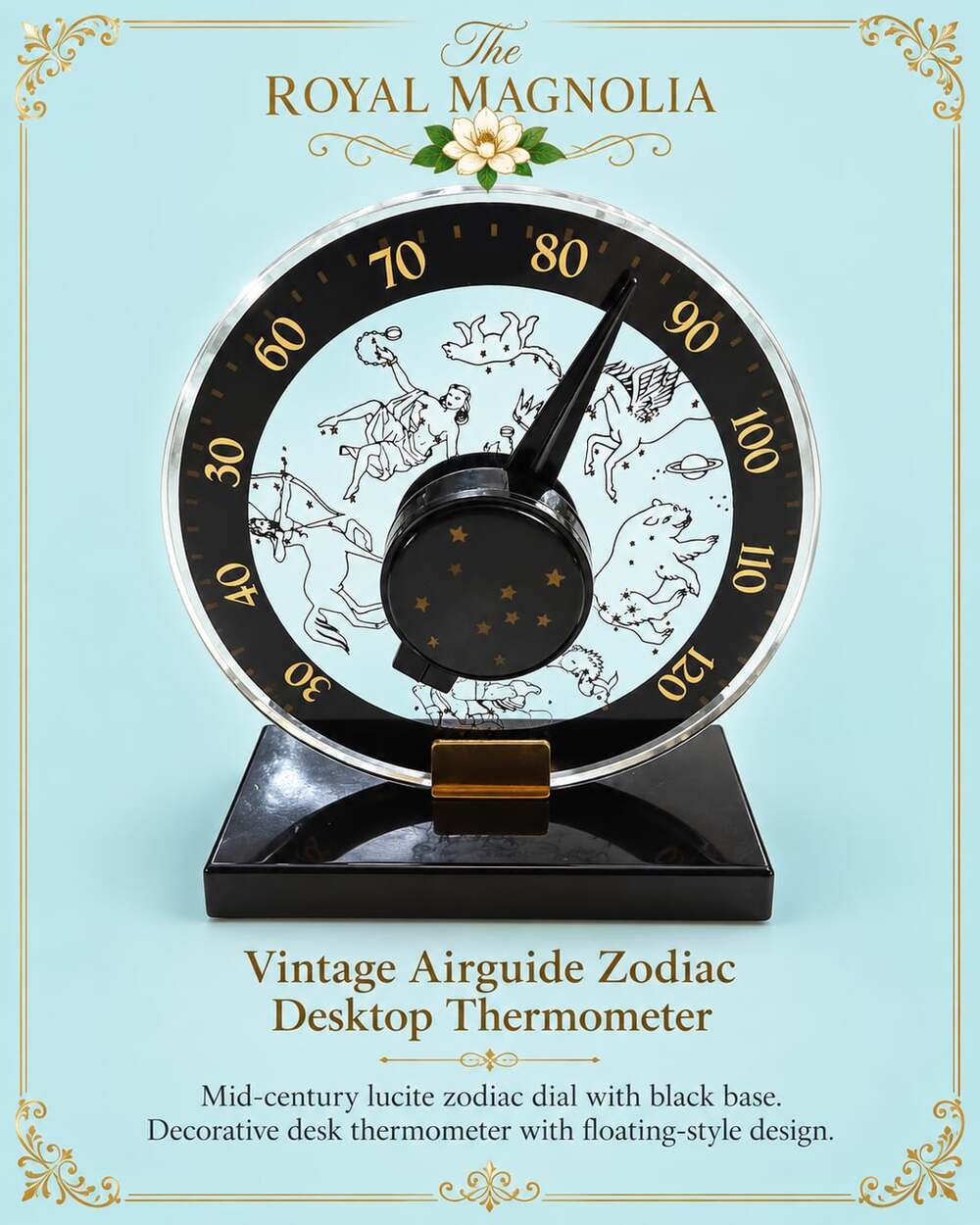Vintage Airguide Zodiac Desktop Thermometer
